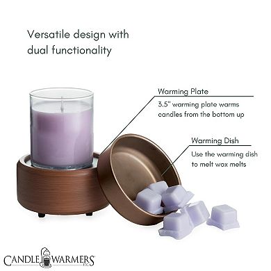 Candle Warmers Etc. Pewter Finish 2-in-1 Fragrance Warmer