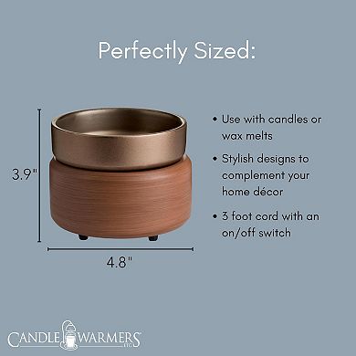 Candle Warmers Etc. Pewter Finish 2-in-1 Fragrance Warmer