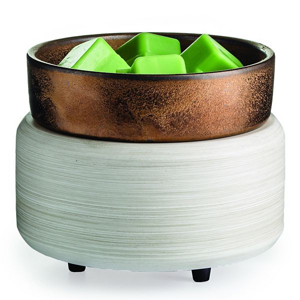 Candle Warmers Etc. White Washed Bronze Finish 2in1 Fragrance Warmer