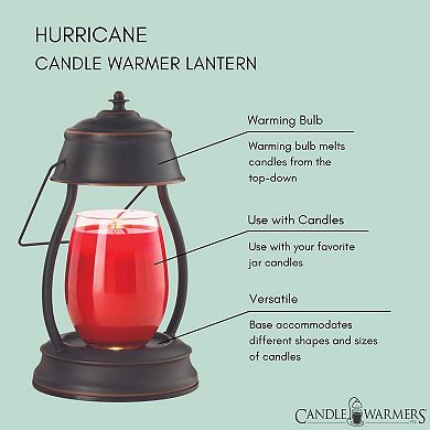 Candle Warmers Etc. Bronze Finish Hurricane Lantern Fragrance Warmer