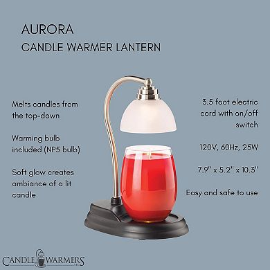 Candle Warmers Etc. Pewter Finish Aurora Lamp Candle Fragrance Warmer