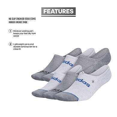 Men's adidas Superlite Linear 6-Pack Super No-Show Socks