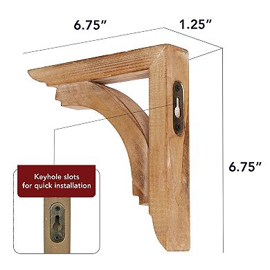 American Art Décor Corbel Shelf Bracket Wall Decor 2-piece Set