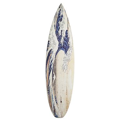 American Art Décor Wave Surfboard Plaque Wall Decor