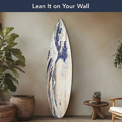 American Art Décor Wave Surfboard Plaque Wall Decor