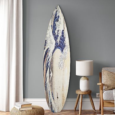 American Art Décor Wave Surfboard Plaque Wall Decor