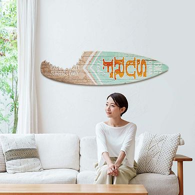 American Art Décor Surf Bite Surfboard Wall Decor