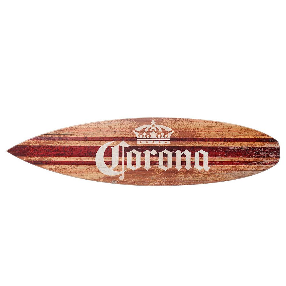 American Art Décor Corona Surfboard Plaque Wall Decor