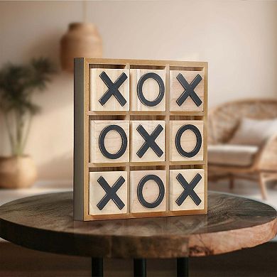 American Art Décor Tic Tac Toe Game Board Table Decor