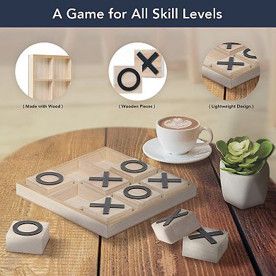 American Art Décor Tic Tac Toe Game Board Table Decor