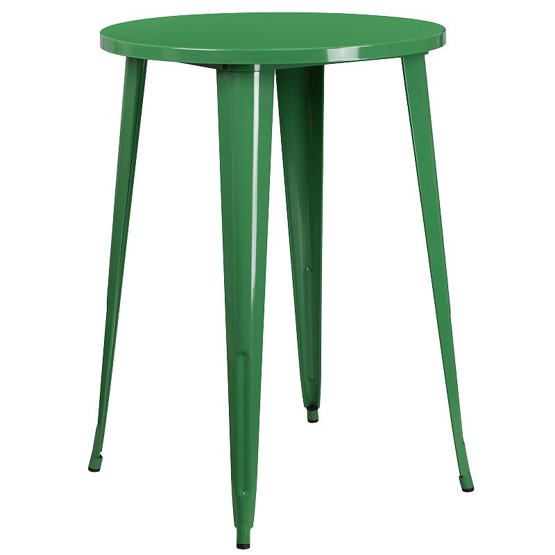 Flash Furniture Commercial Round Indoor / Outdoor Bar Table, Green