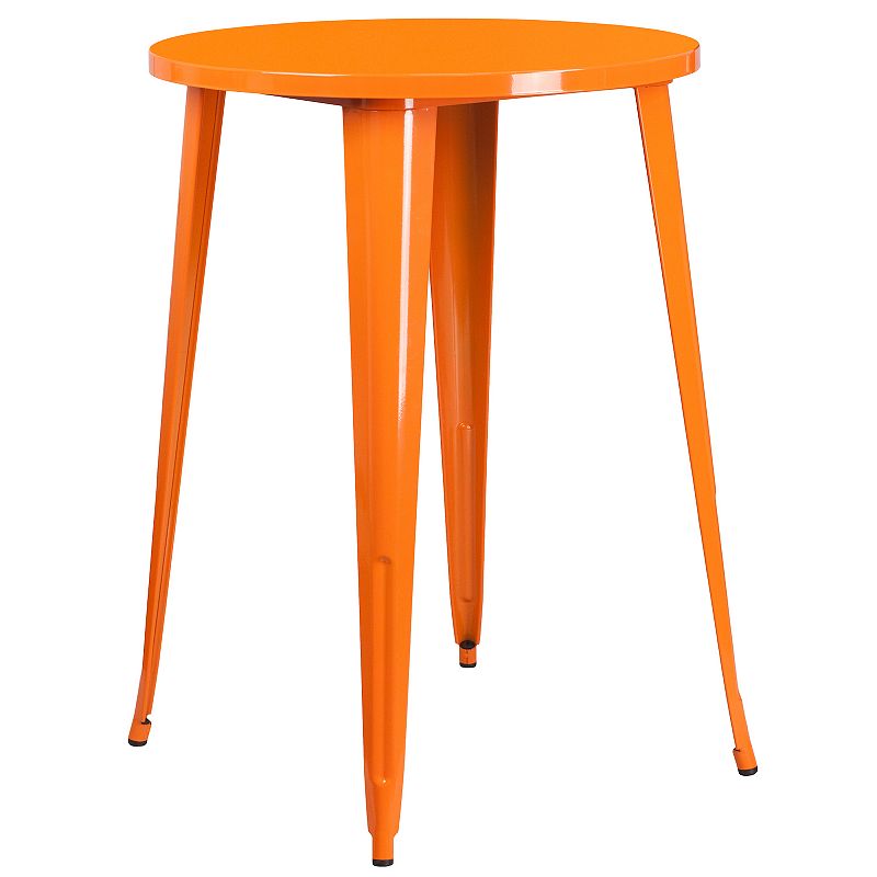 Flash Furniture Commercial Round Indoor / Outdoor Bar Table, Orange