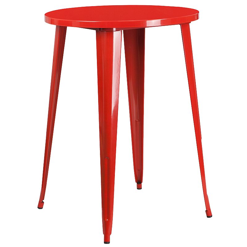 Flash Furniture Commercial Round Indoor / Outdoor Bar Table, Red
