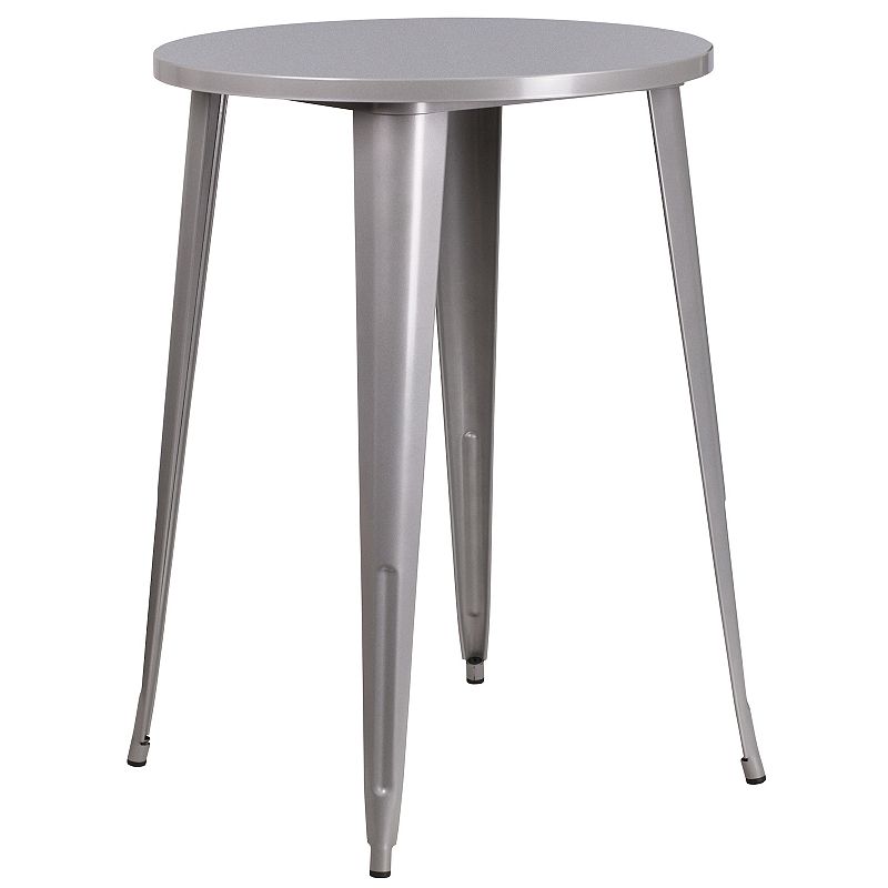 Flash Furniture Commercial Round Indoor / Outdoor Bar Table, Grey