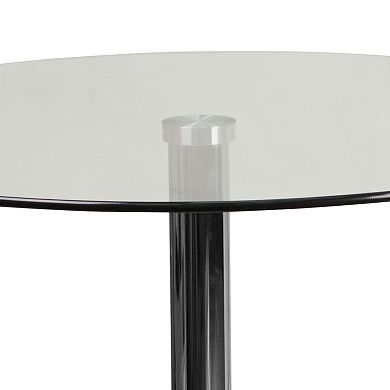 Flash Furniture Round Glass Top Bar Table