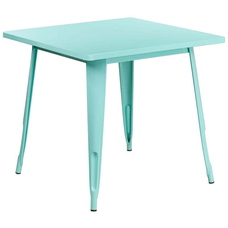 Flash Furniture Commercial Square Indoor / Outdoor Dining Table, Green