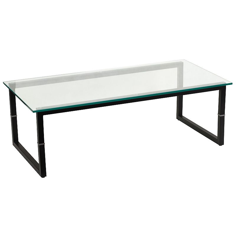 Flash Furniture Glass Top Coffee Table, Multicolor