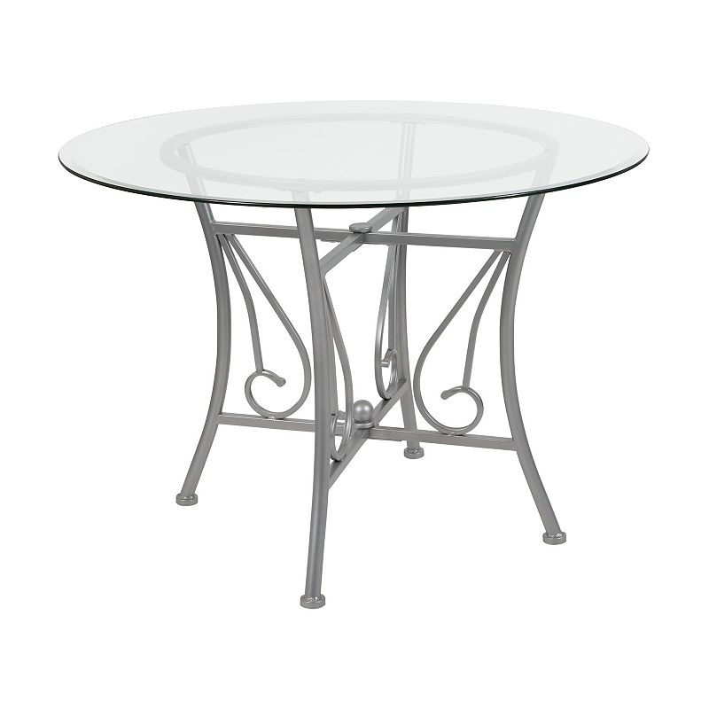 Flash Furniture Princeton Round Dining Table, Grey