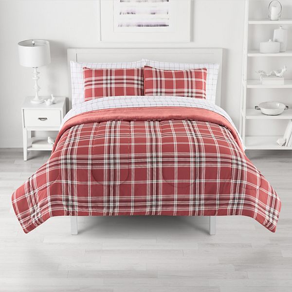 The Big One® Braxton Plaid Plush Reversible Comforter Set with Sheets