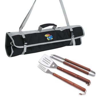 Kansas Jayhawks 4 pc Barbecue Tote Set