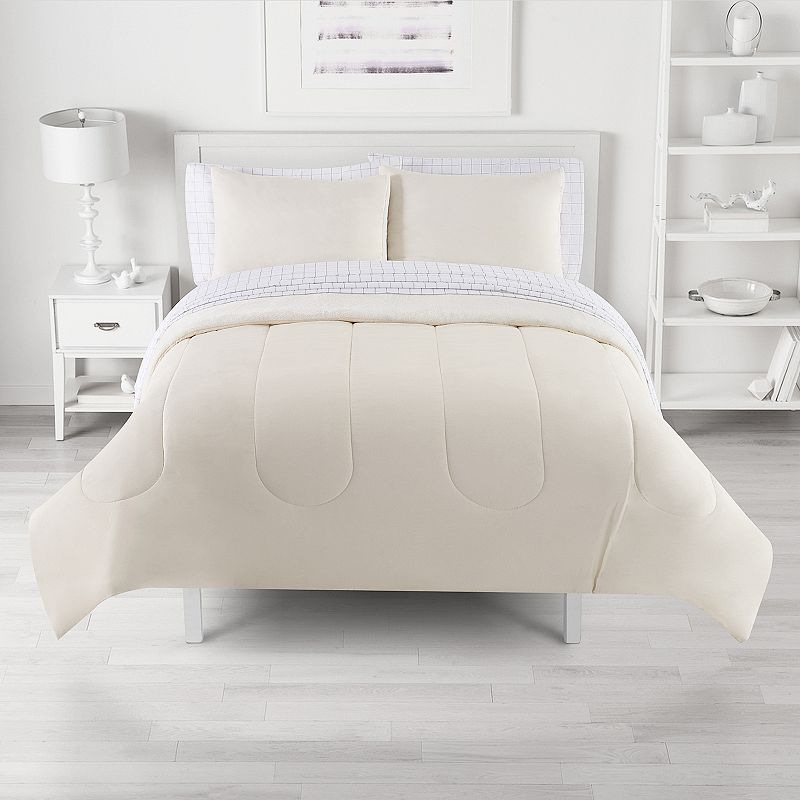 69179947 The Big One Ivory Solid Plush Reversible Comforter sku 69179947