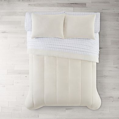 The Big One® Ivory Solid Plush Reversible Comforter Set with Sheets