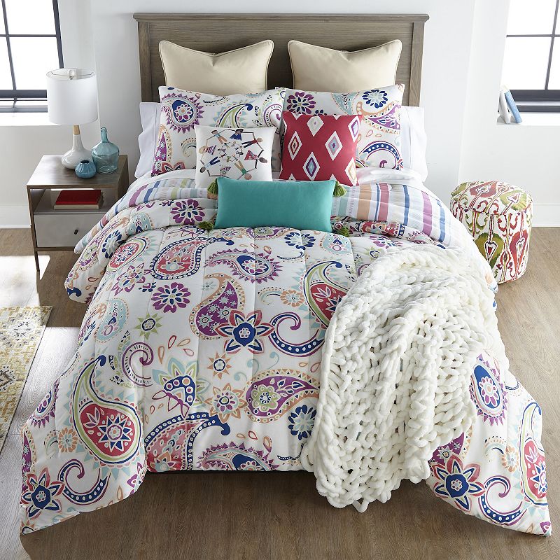 Donna Sharp Cali Comforter Set with Shams, Multicolor, Queen