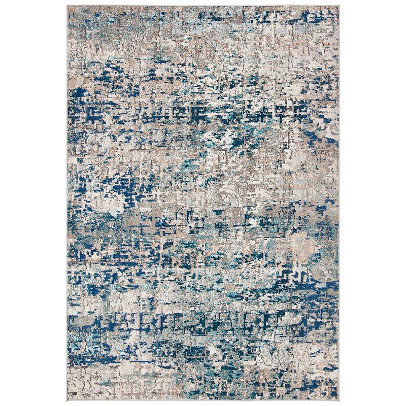 SAFAVIEH Madison Kebo Abstract Area Rug  Grey/Blue  9ft x 12ft