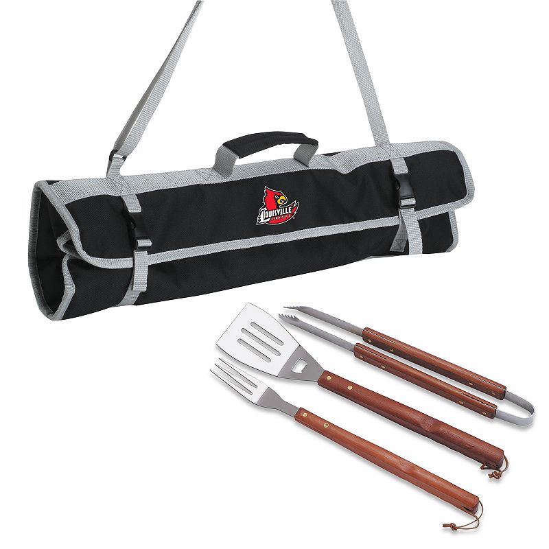 UPC 099967217033 product image for Louisville Cardinals 4-pc. Barbecue Tote Set, Black | upcitemdb.com