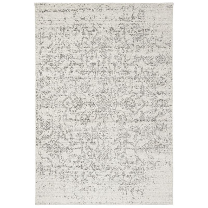 SAFAVIEH Madison Katina Traditional Area Rug  Silver/Ivory  8  x 10