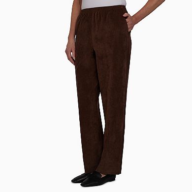 Petite Alfred Dunner Classics Corduroy Pull-On Straight-Leg Pants
