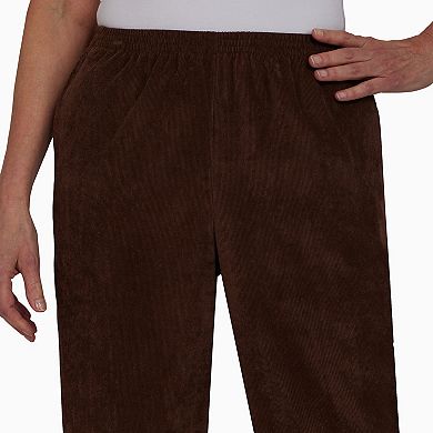 Petite Alfred Dunner Classics Corduroy Pull-On Straight-Leg Pants