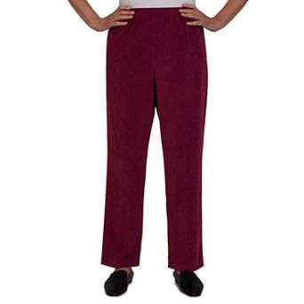 Petite Alfred Dunner Classics Corduroy Pull-On Straight-Leg Pants