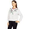 Alfred Dunner Women's Petite Holiday Owls Pullover