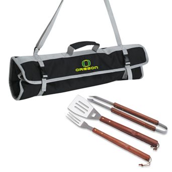 Oregon Ducks 4 pc Barbecue Tote Set