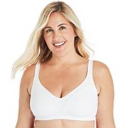 Playtex Women's 18 Hour Airform Comfort Lace Bra, White, 46D