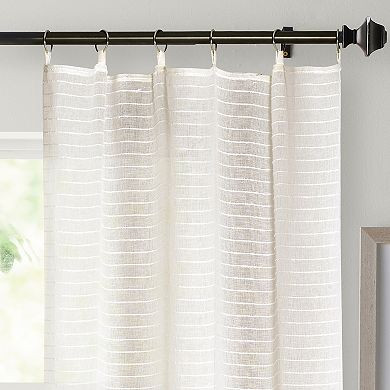 Sonoma Goods For Life® Ring Top Chenille Stripe Set of 2 Window Curtain Panels
