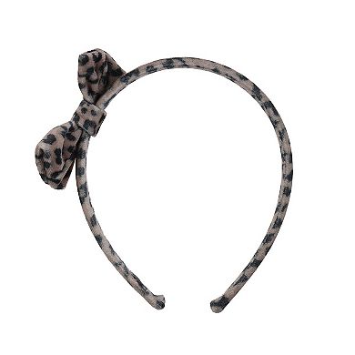 Girls Elli by Capelli Simulated Pearl, Denim, & Leopard Print Headbands 3-Pack