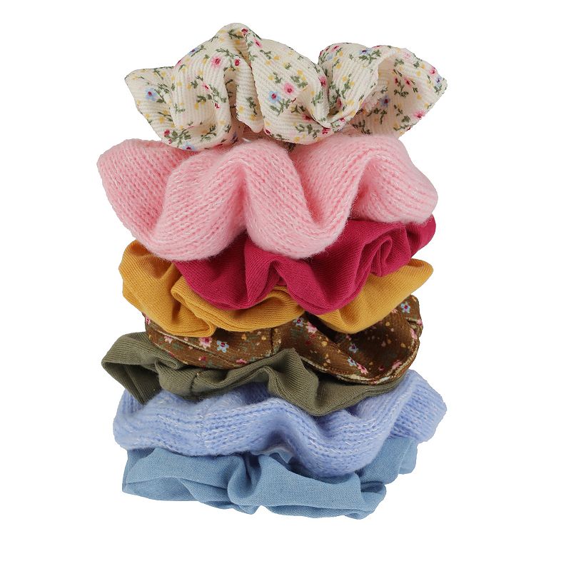 Girls Elli by Capelli Jersey, Knit, Corduroy, & Floral 8-Piece Scrunchies S