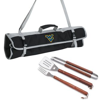 West Virginia Mountaineers 4 pc Barbecue Tote Set