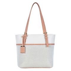 MIZTIQUE White Laser Cut Tote With Cosmetic Bag, Best Price and Reviews
