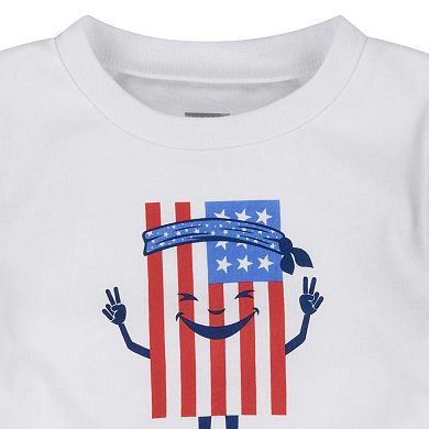 Baby Boy Levi's® Americana Hippie Flag Tee & Jean Shorts Set