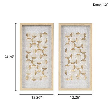 Madison Park Aurelian Capiz Framed Shadowbox Wall Decor 2-piece Set