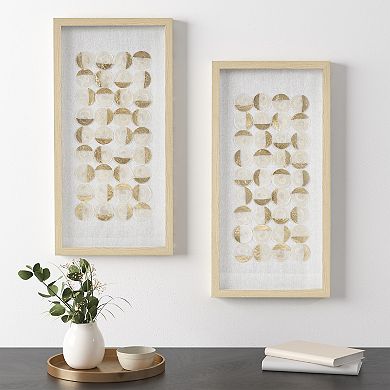 Madison Park Aurelian Capiz Framed Shadowbox Wall Decor 2-piece Set