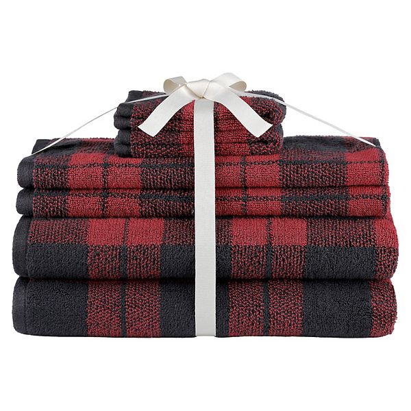 Qilmy Red Buffalo Plaid Bath Towels Absorbent Bath Towels Set Soft &  Comfortable Towel Set for Home Hotel Decor, 3 Piece