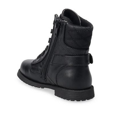 Kohls black combat boots on sale