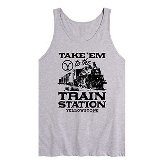 Men's Yellowstone Train Station Tank Top