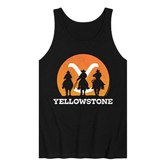 Men's Yellowstone Cowboy Sunset Tank Top
