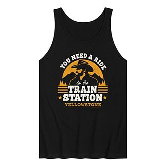 Men's Yellowstone Train Station Tank Top