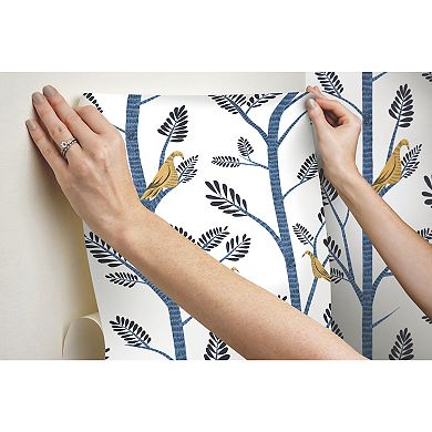 RoomMates Aviary Branch Peel & Stick Wallpaper